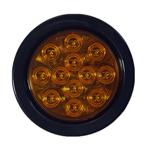 4” Round Light DARK AMBER