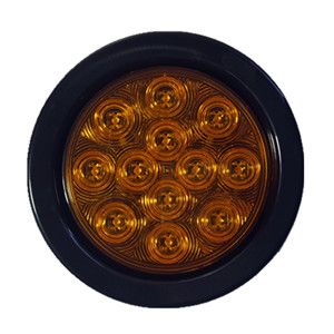 4” Round Light DARK AMBER