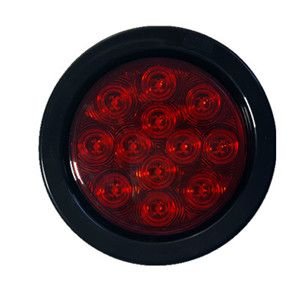 4” Round Light DARK RED