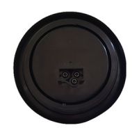 4” Round Light Clear Black Base