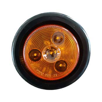 2” Round LED Marker Light Amber 4 LEDS