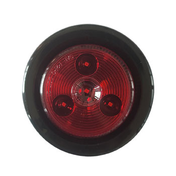 2” Round LED Marker Light DARK RED  4 LEDS