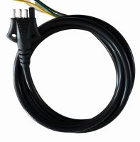 4 Flat Trailer Wire Extension Connector with Male Plug