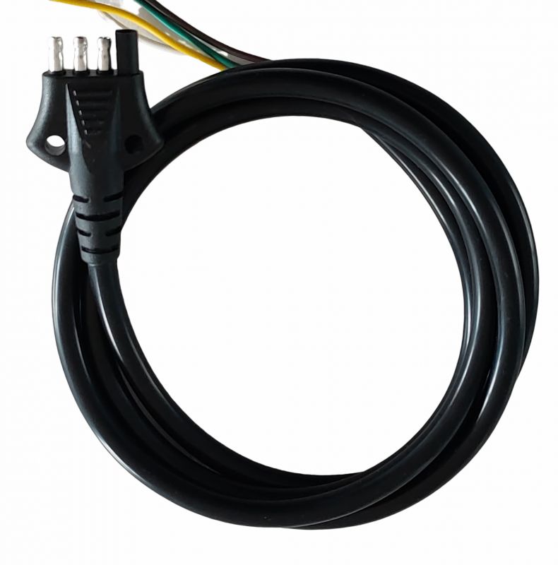 4 Flat Trailer Wire Extension Connector with Male Plug